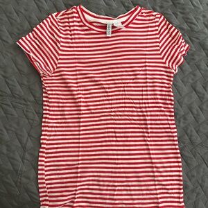 H&M Striped Tee in Red and White
